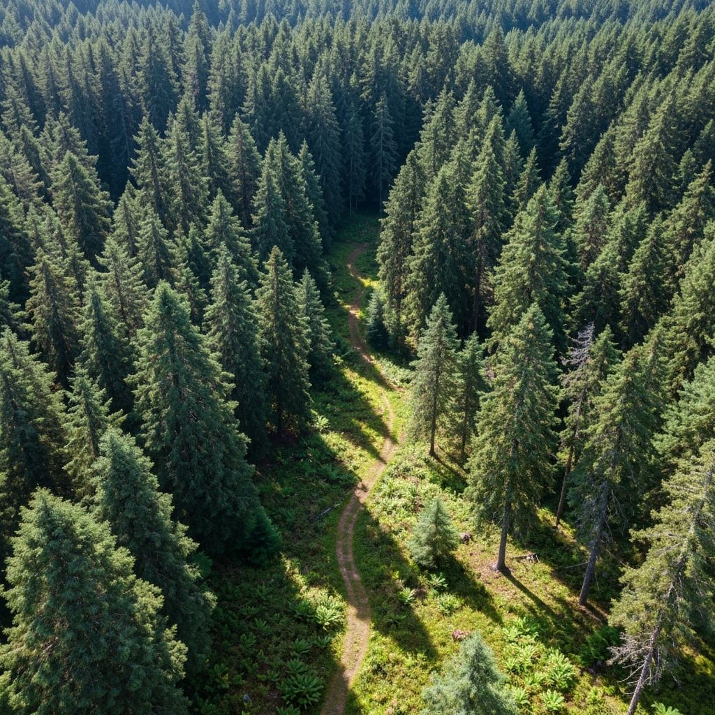 Wooded forest property